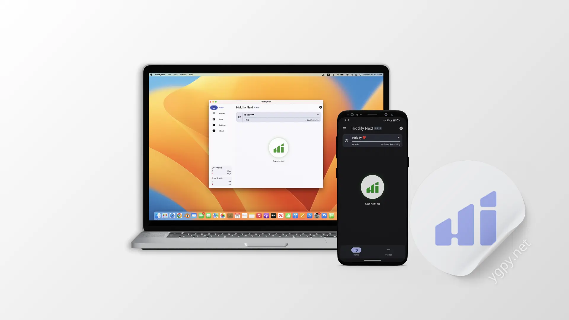 “Hiddify”屏幕截图